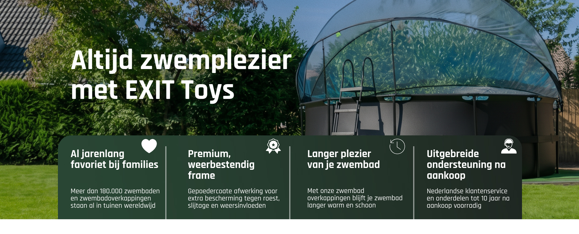 Zwembaden en overkappingen