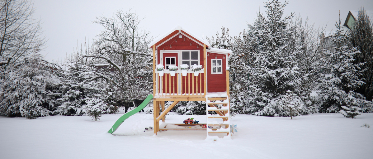 Mijn EXIT houten speelhuis versieren in de winter
