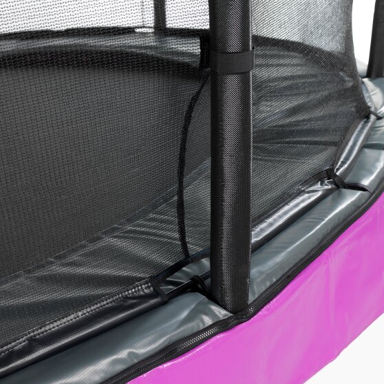 EXIT Elegant Premium inground trampoline 214x366cm met Deluxe veiligheidsnet - paars