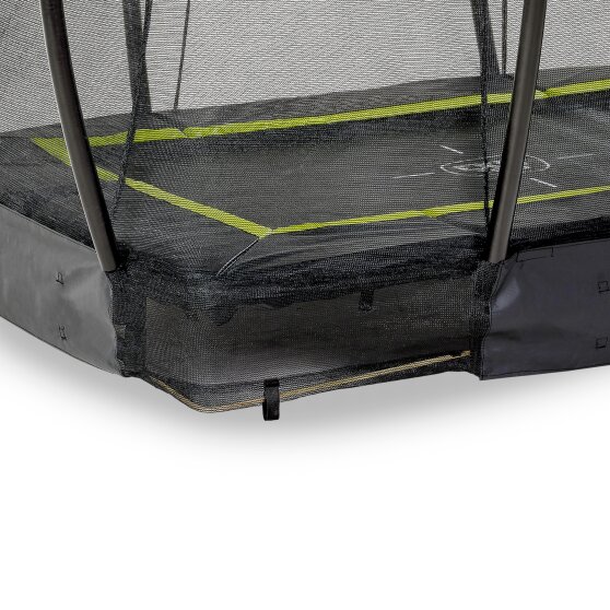 EXIT Silhouette inground trampoline 153x214cm met veiligheidsnet - zwart