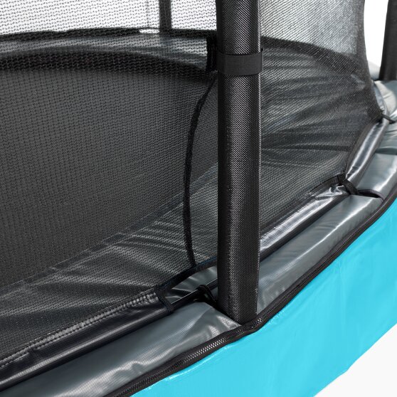 EXIT Elegant Premium inground trampoline 244x427cm met Deluxe veiligheidsnet - blauw