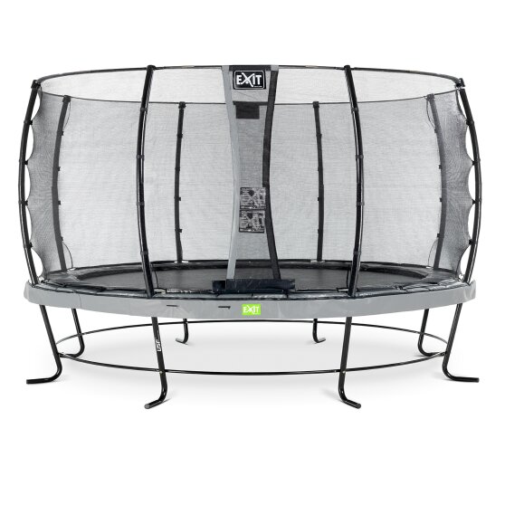 EXIT Elegant trampoline ø427cm met Economy veiligheidsnet - grijs