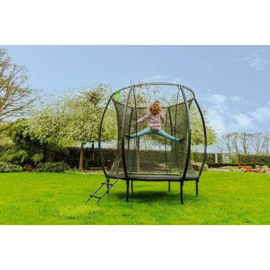 EXIT Silhouette trampoline ø183cm met ladder - zwart