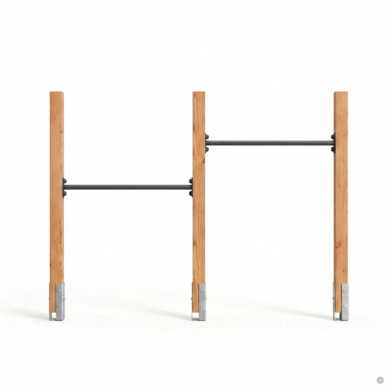 EXIT Linea 85 dubbel houten duikelrek | Douglashout