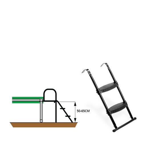 EXIT trampoline ladder voor framehoogte van 50-65cm