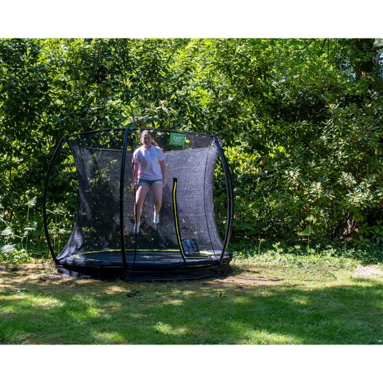 EXIT Silhouette inground trampoline ø244cm met veiligheidsnet - groen