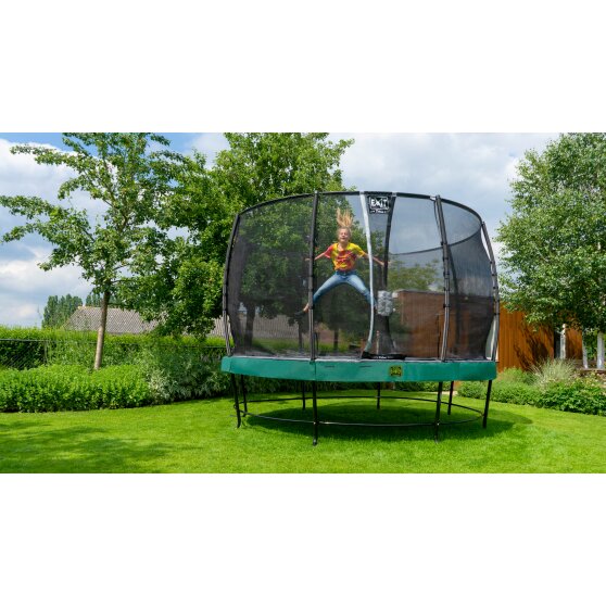 EXIT Elegant Premium trampoline ø253cm met Deluxe veiligheidsnet - groen