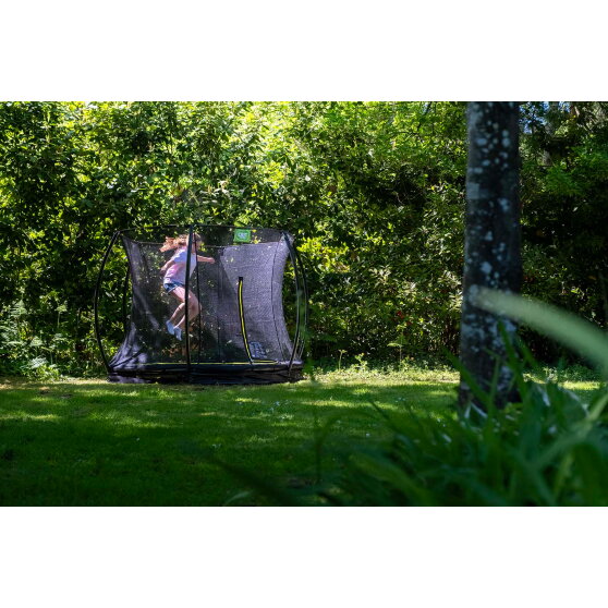 EXIT Silhouette inground trampoline ø244cm met veiligheidsnet - zwart