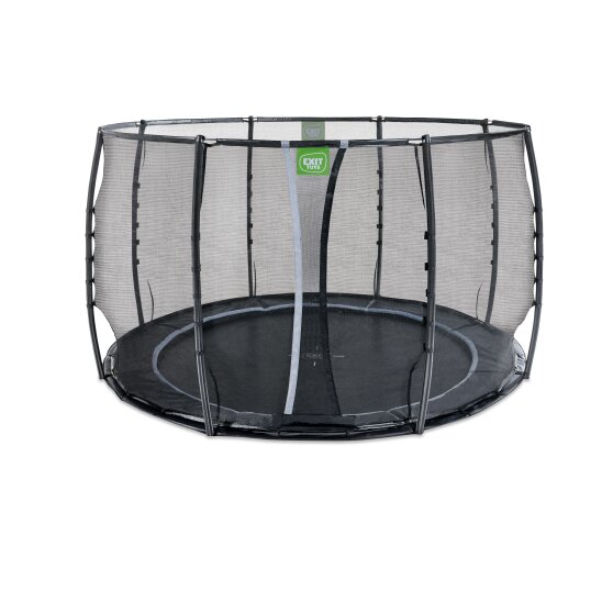 EXIT Dynamic groundlevel trampoline ø305cm met veiligheidsnet - zwart