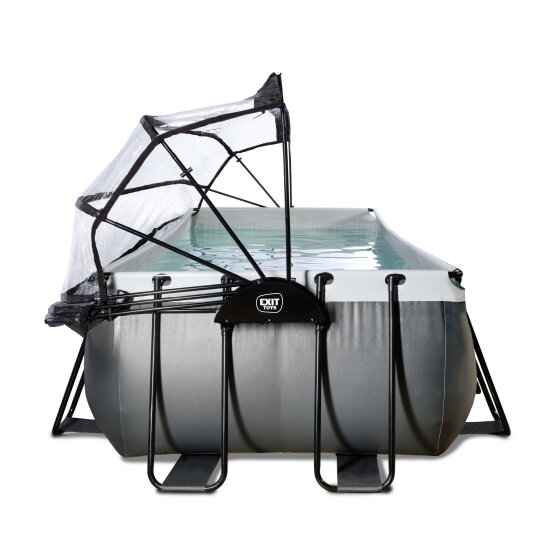EXIT Black Leather Zwembad 400x200x122cm met Filter & Pomp