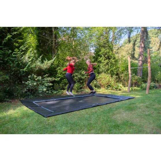 EXIT Dynamic groundlevel sports trampoline 305x519cm - zwart