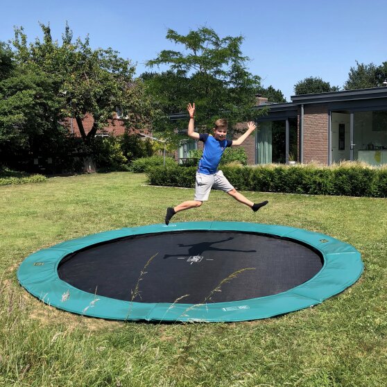 EXIT Supreme groundlevel trampoline ø305cm - grijs