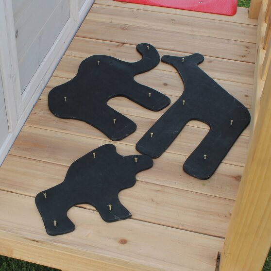 EXIT safari krijtborden voor houten speelhuis (set van 3) - zwart