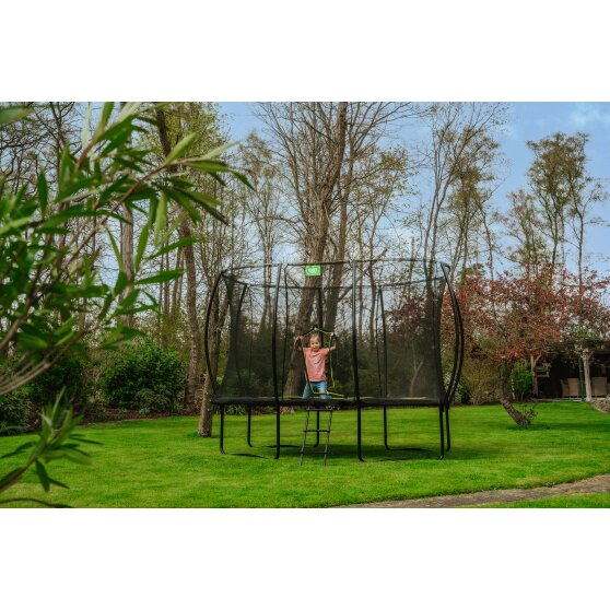 EXIT Silhouette trampoline 244x366cm met ladder - zwart