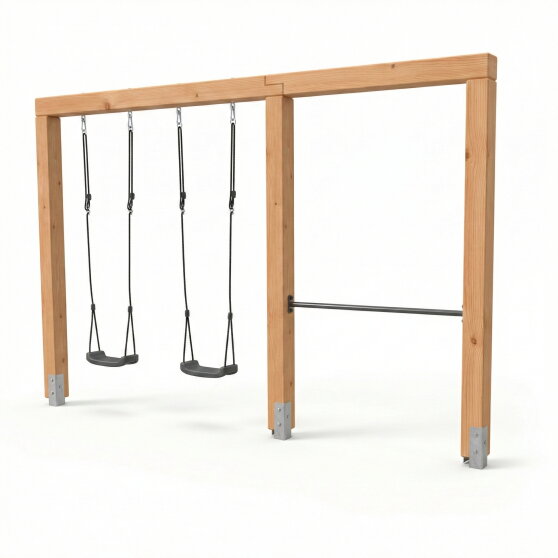 EXIT Linea Massiv 140 dubbele schommel met rek