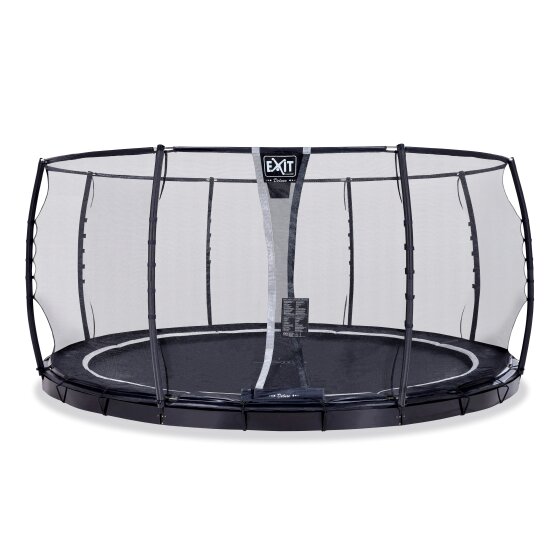 EXIT Supreme groundlevel trampoline ø427cm met veiligheidsnet - zwart