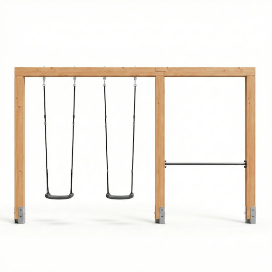 EXIT Linea Massiv 140 dubbele schommel met rek