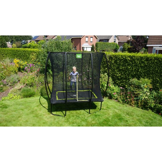 EXIT Silhouette trampoline 153x214cm met ladder - zwart