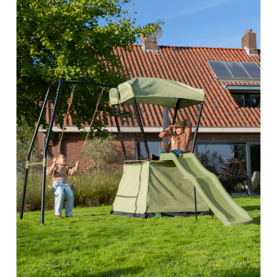 EXIT Ivy speeltoestel met glijbaan en schommel