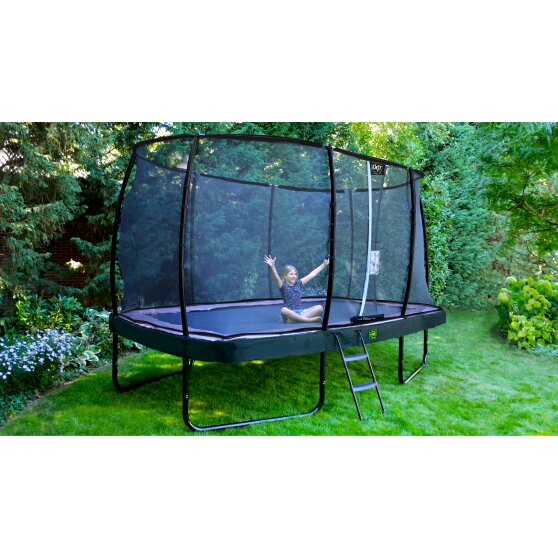 EXIT Elegant Premium trampoline 214x366cm met Deluxe veiligheidsnet - zwart