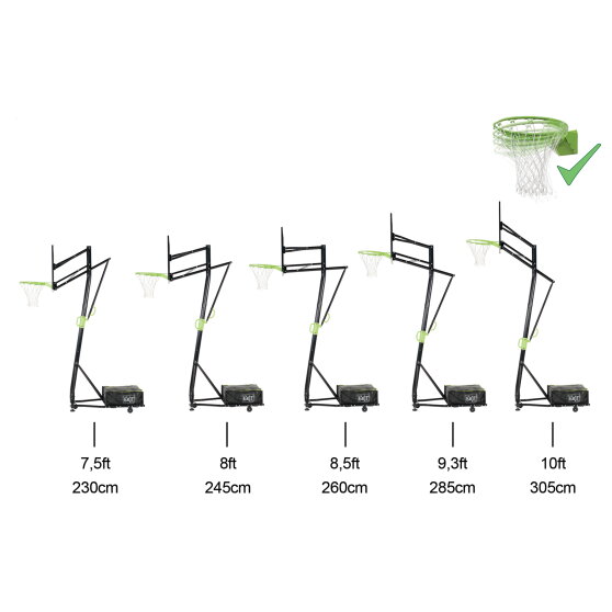 EXIT Galaxy Verplaatsbaar Basketbalbord met Dunkring