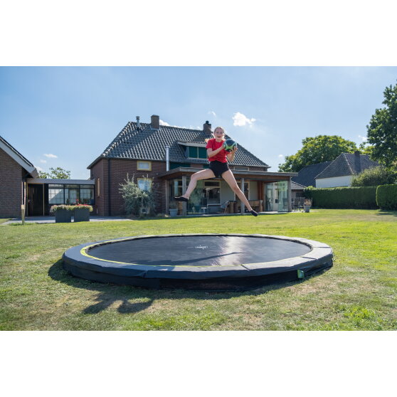 EXIT Silhouette Inground Sports Trampoline Ø427cm – Zwart