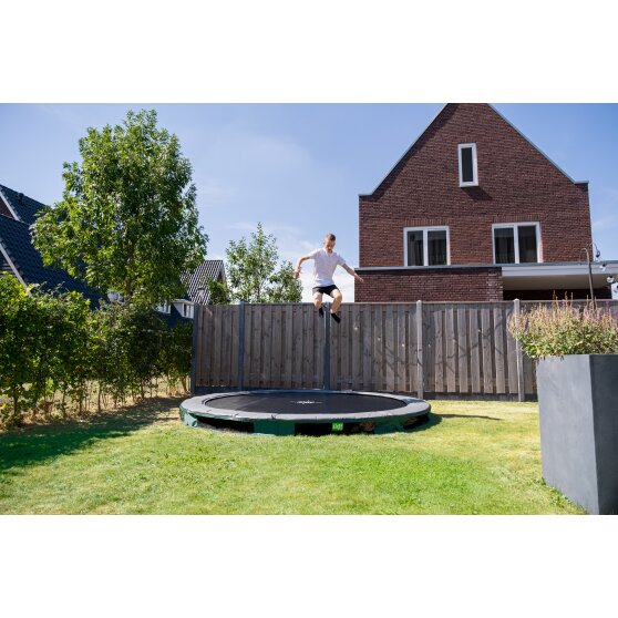EXIT Elegant Premium inground sports trampoline ø366cm - groen
