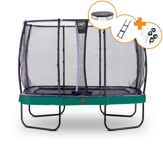 EXIT Elegant Premium trampoline complete set 214x366cm - groen