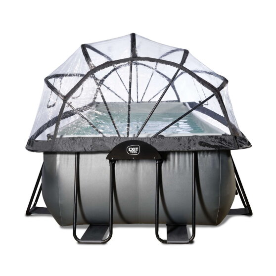 EXIT Black Leather Zwembad 540x250x100cm met Overkapping