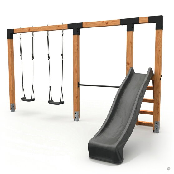 EXIT Linea Robust 110 schommel met rek & glijbaan
