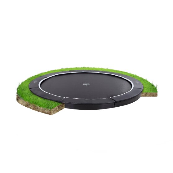 EXIT Supreme groundlevel trampoline ø366cm - zwart