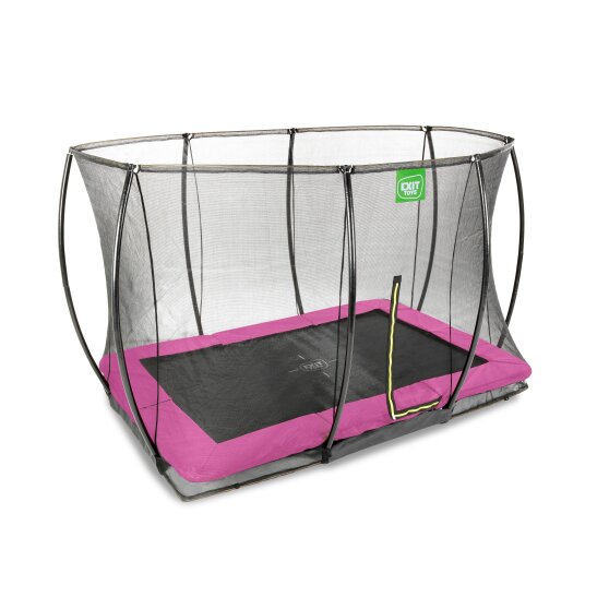 EXIT Silhouette inground trampoline 214x305cm met veiligheidsnet - roze