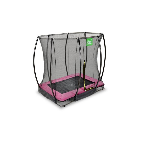 EXIT Silhouette inground trampoline 153x214cm met veiligheidsnet - roze