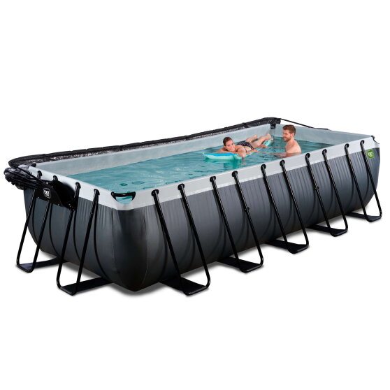 EXIT Black Leather Zwembad 540x250cm met Filterpomp & Overkapping