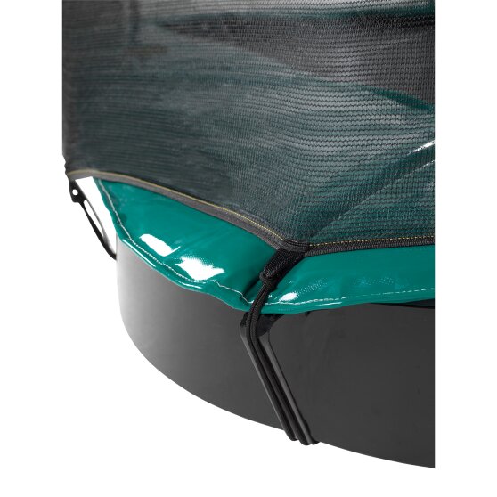 EXIT Supreme groundlevel trampoline ø427cm met veiligheidsnet - groen