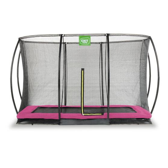 EXIT Silhouette inground trampoline 244x366cm met veiligheidsnet - roze