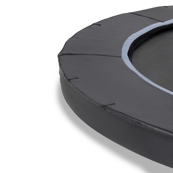 EXIT Dynamic groundlevel trampoline ø305cm met Freezone veiligheidstegels - zwart