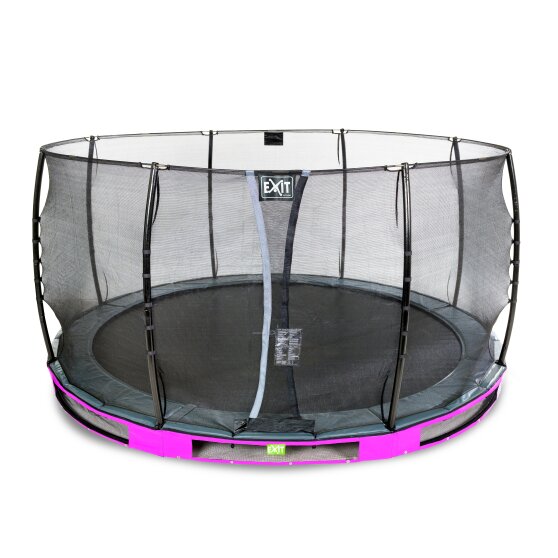 EXIT Elegant inground trampoline ø427cm met Economy veiligheidsnet - paars