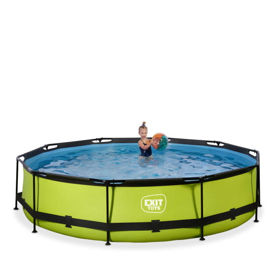 EXIT Lime zwembad &oslash;360x76cm met filterpomp - groen