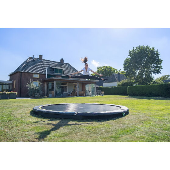 EXIT Silhouette Inground Sports Trampoline Ø427cm – Zwart