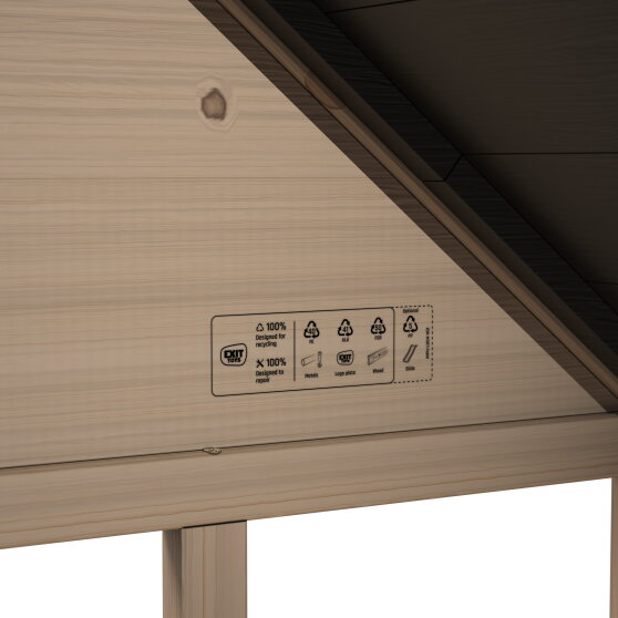 EXIT Panorama 300 houten speelhuis met glijbaan