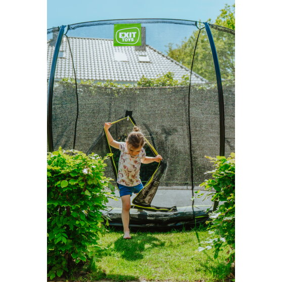 EXIT Silhouette inground trampoline ø366cm met veiligheidsnet - zwart