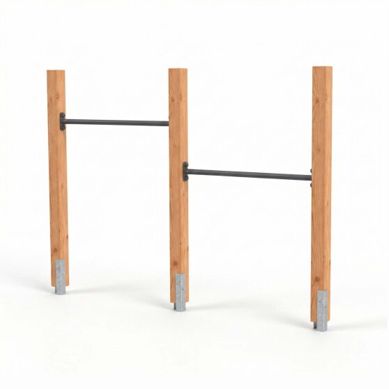 EXIT Linea 85 dubbel houten duikelrek | Douglashout