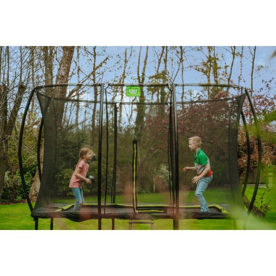 EXIT Silhouette trampoline 244x366cm met ladder - zwart