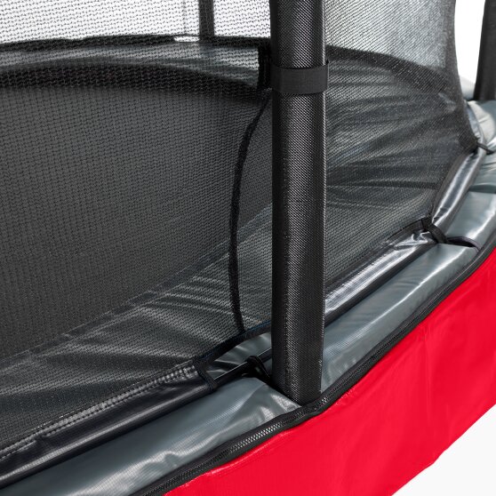 EXIT Elegant Premium inground trampoline ø305cm met Deluxe veiligheidsnet - rood