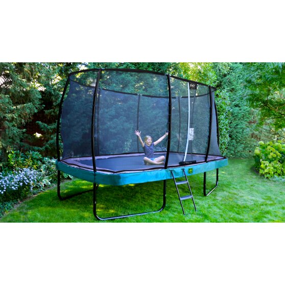 EXIT Elegant Premium trampoline 214x366cm met Deluxe veiligheidsnet - blauw