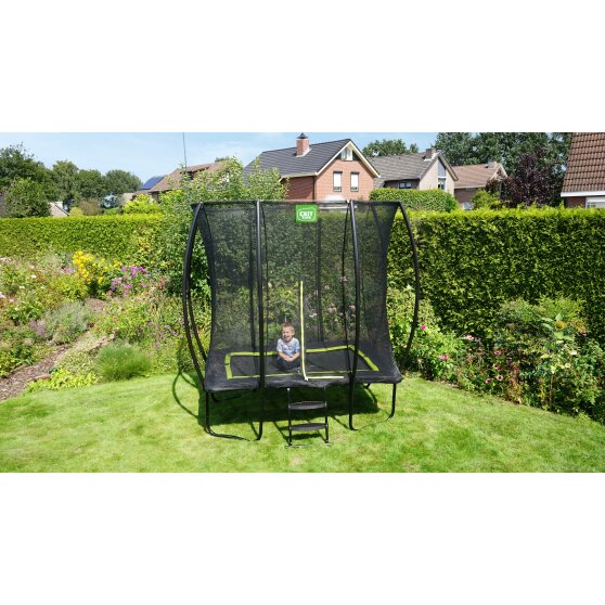 EXIT Silhouette trampoline 153x214cm met ladder - zwart