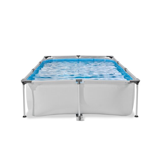 EXIT Soft Grey zwembad 300x200x65cm met filterpomp - grijs