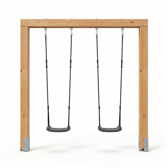 EXIT Linea Massiv 140 dubbele houten schommel