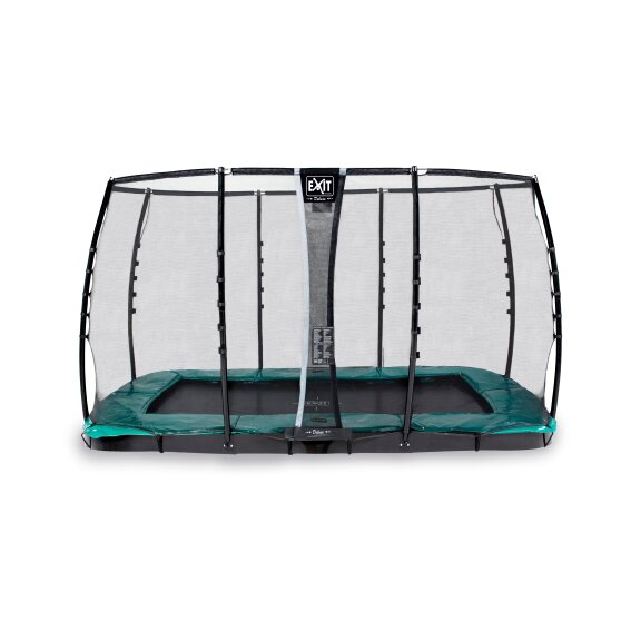 EXIT Supreme groundlevel trampoline 214x366cm met veiligheidsnet - groen